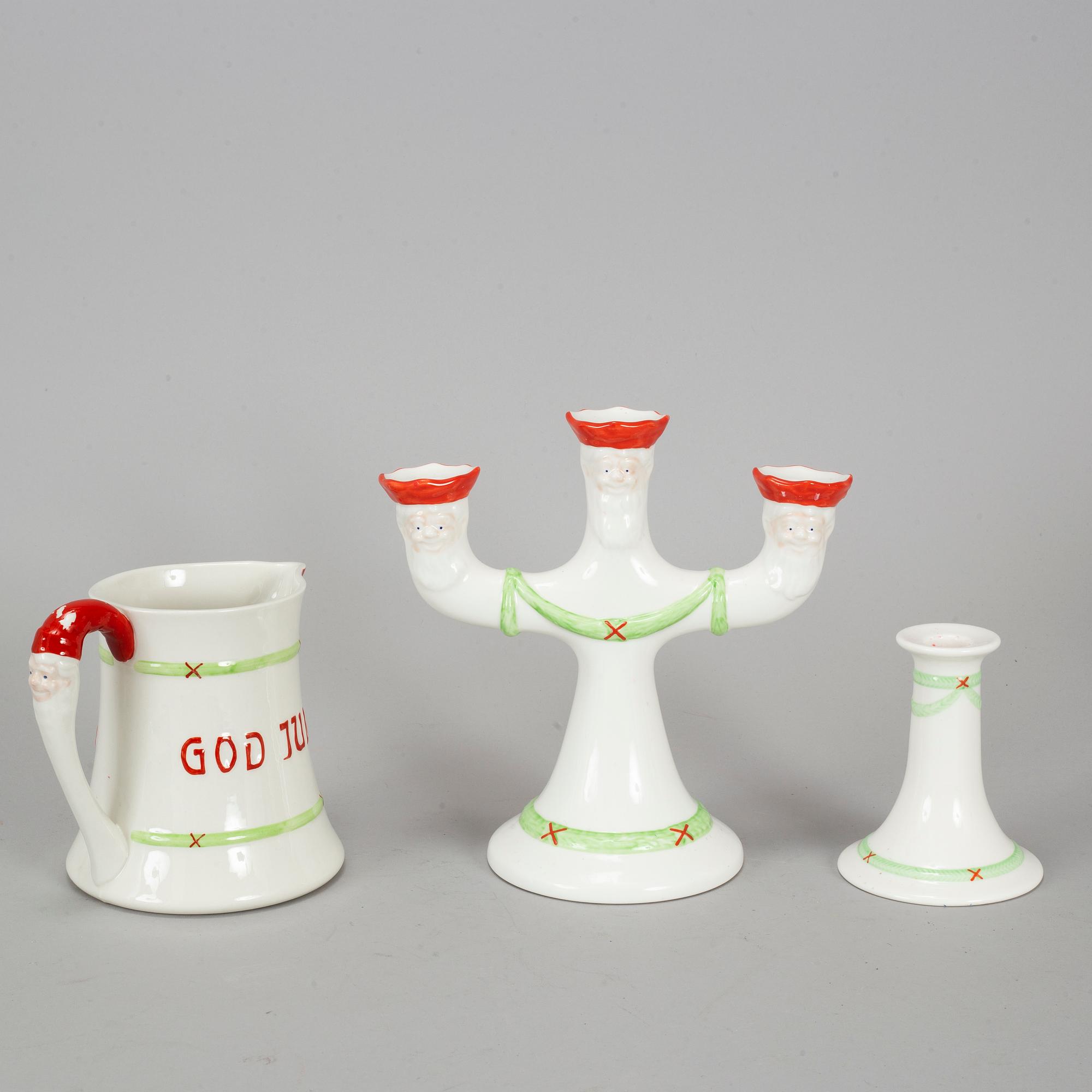 JULSERVIS, 68 delar, porslin, "God Jul", Old Gustavsberg, Rörstrand samt Gustavsberg, 1900-tal.