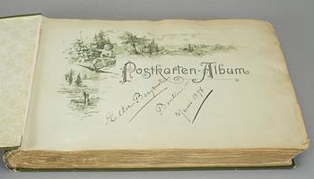 VYKORSTALBUM, ca 300 vykort, från sent 1800-tal till 1900-talets första kvartal.