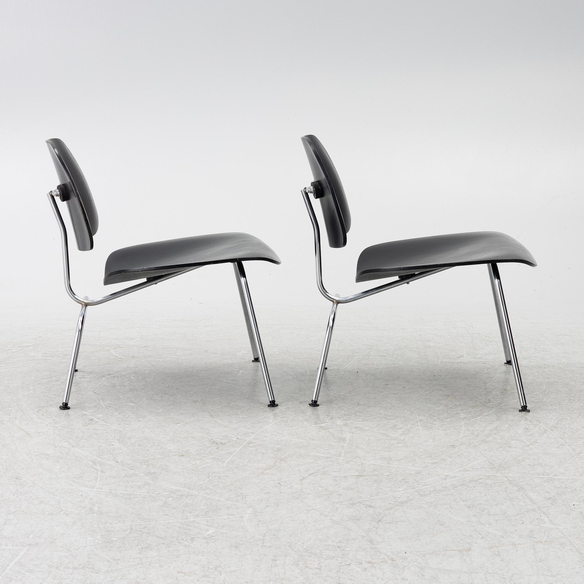 Charles & Ray Eames, fåtöljer, ett par, "LCM", Herman Miller.