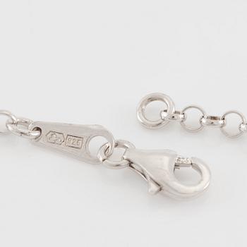 Tapio Wirkkala, pendant with chain "Moon Slice", sterling silver, for Kultakeskus.