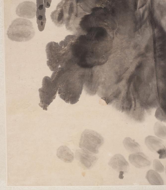 Pu Hua (1837-1911), akvarell och tusch på papper. Lotus.