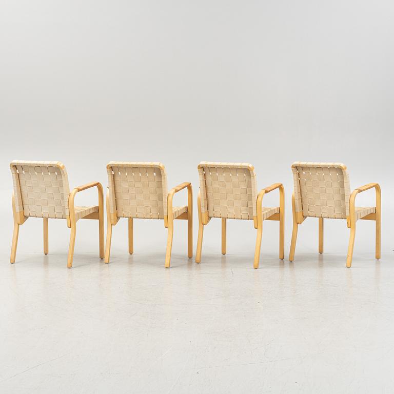Alvar Aalto, karmstolar, 4 st, modell 45, Artek, Finland.