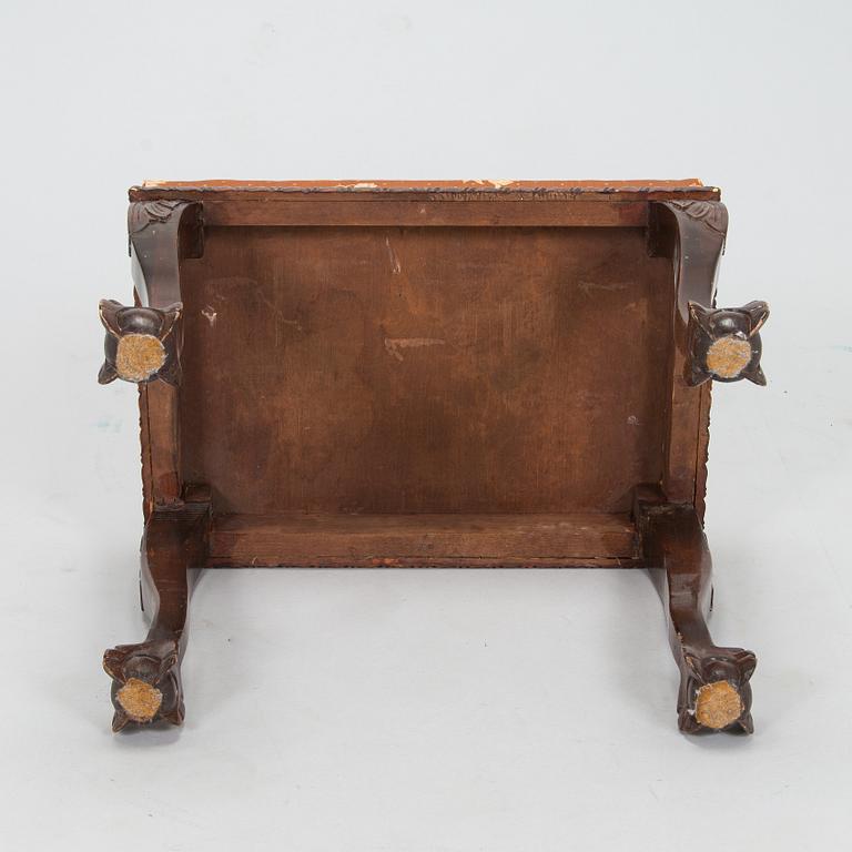A late 19th century vanity table with stool, Russia.
