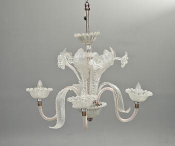 TAKLAMPA, "Venetiansk stil", Orrefors, 1900-talets andra hälft.