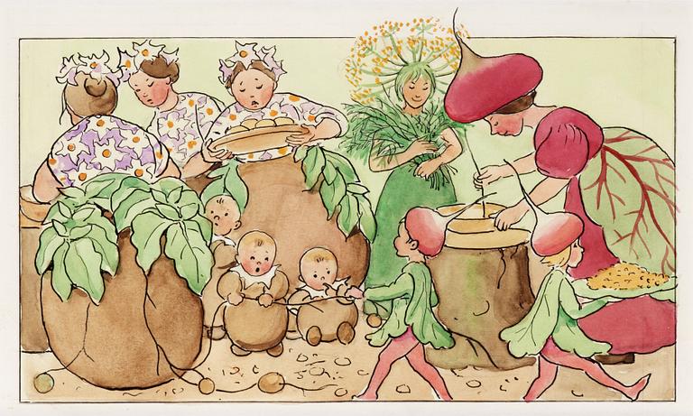 Elsa Beskow, Ur "Fest i potatislandet".