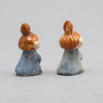 SIGNE HAMMARSTEN-JANSSON, muminfigurer 9 st, keramik, Arabia 1950-tal.