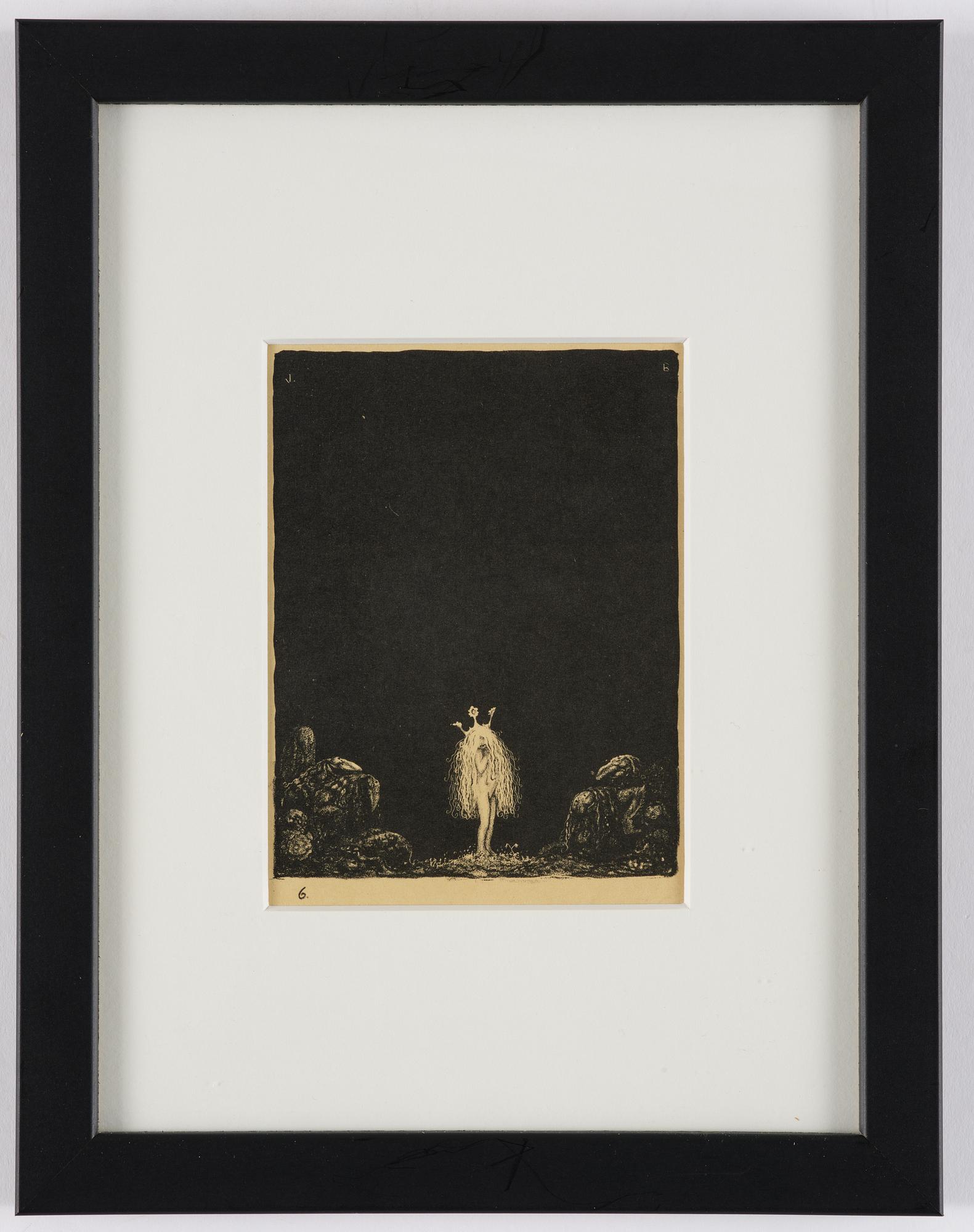 John Bauer, "Troll", de kompletta 10 osignerade litografierna ur sviten.