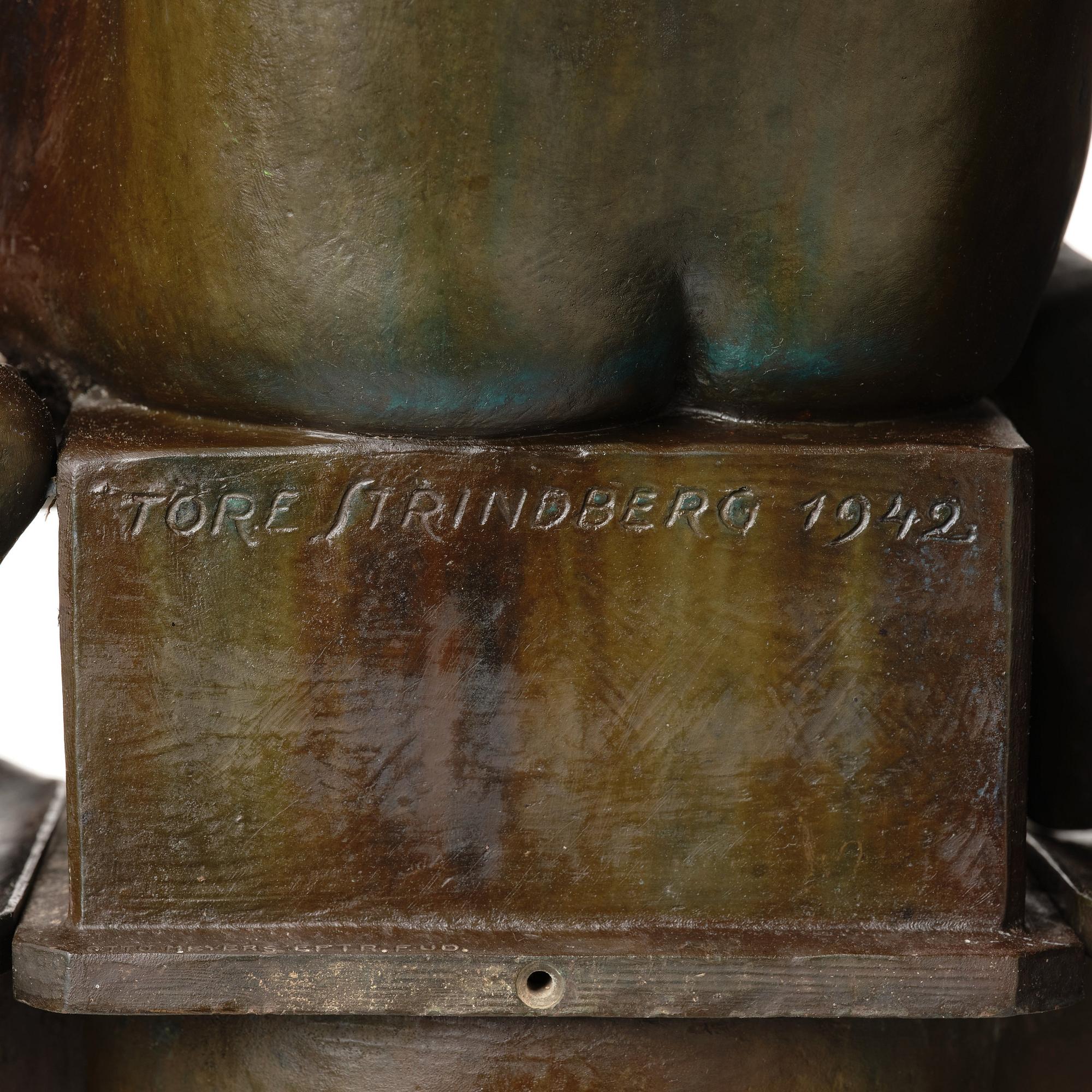 Tore Strindberg, "Flicka med fågelbad" (Girl with birdbath).