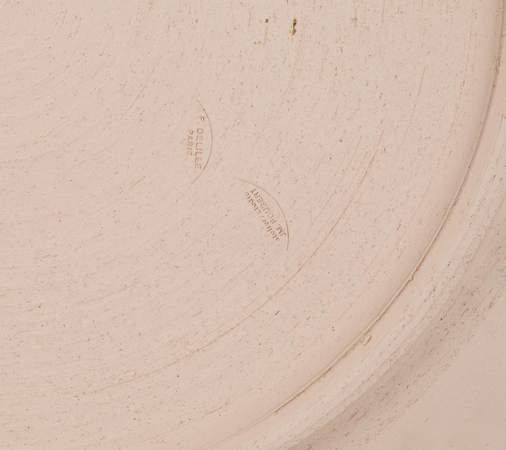 A Corneille Beverloo ceramic plate, F. Delille, Paris 1998.