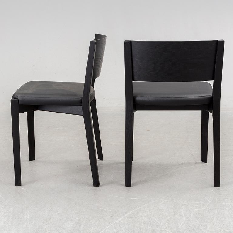 PIERO LISSONI, four 'Lario' oak chairs from Porro, Italy.