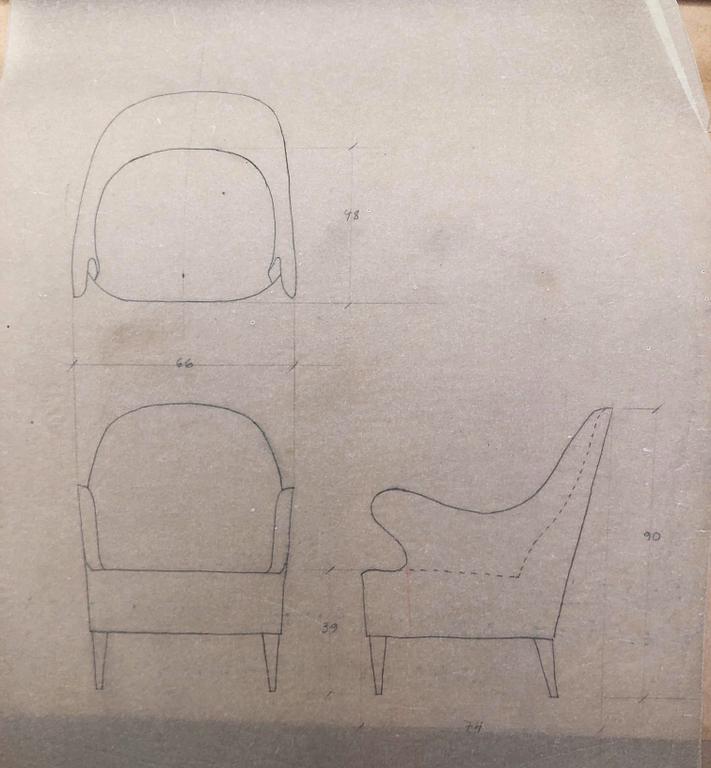 AB Elsa Gullberg, fåtölj, Swedish Modern, 1930-40-tal.