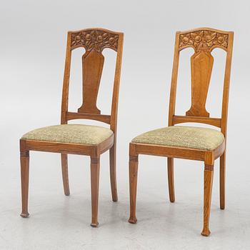 Dining chairs, 6 pcs, Art Nouveau, first half of the 20th century.