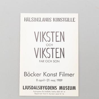 SAMLING BÖCKER OCH HÄFTEN, 23 st om konstnären Hans Viksten, 1900-talets andra hälft.