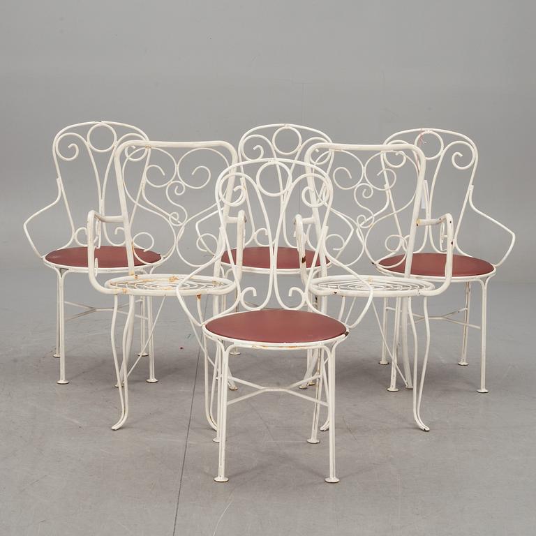 TRÄDGÅRDSSTOLAR, 6 st, 1900-talets senare hälft.