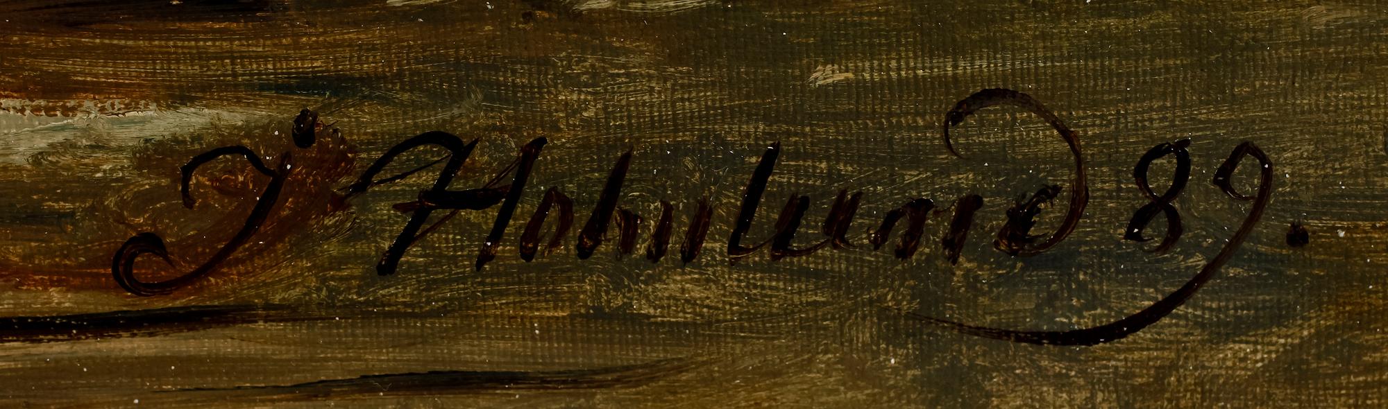 JOSEFINA HOLMLUND, olja på duk uppfodrad, sign och dat 89.