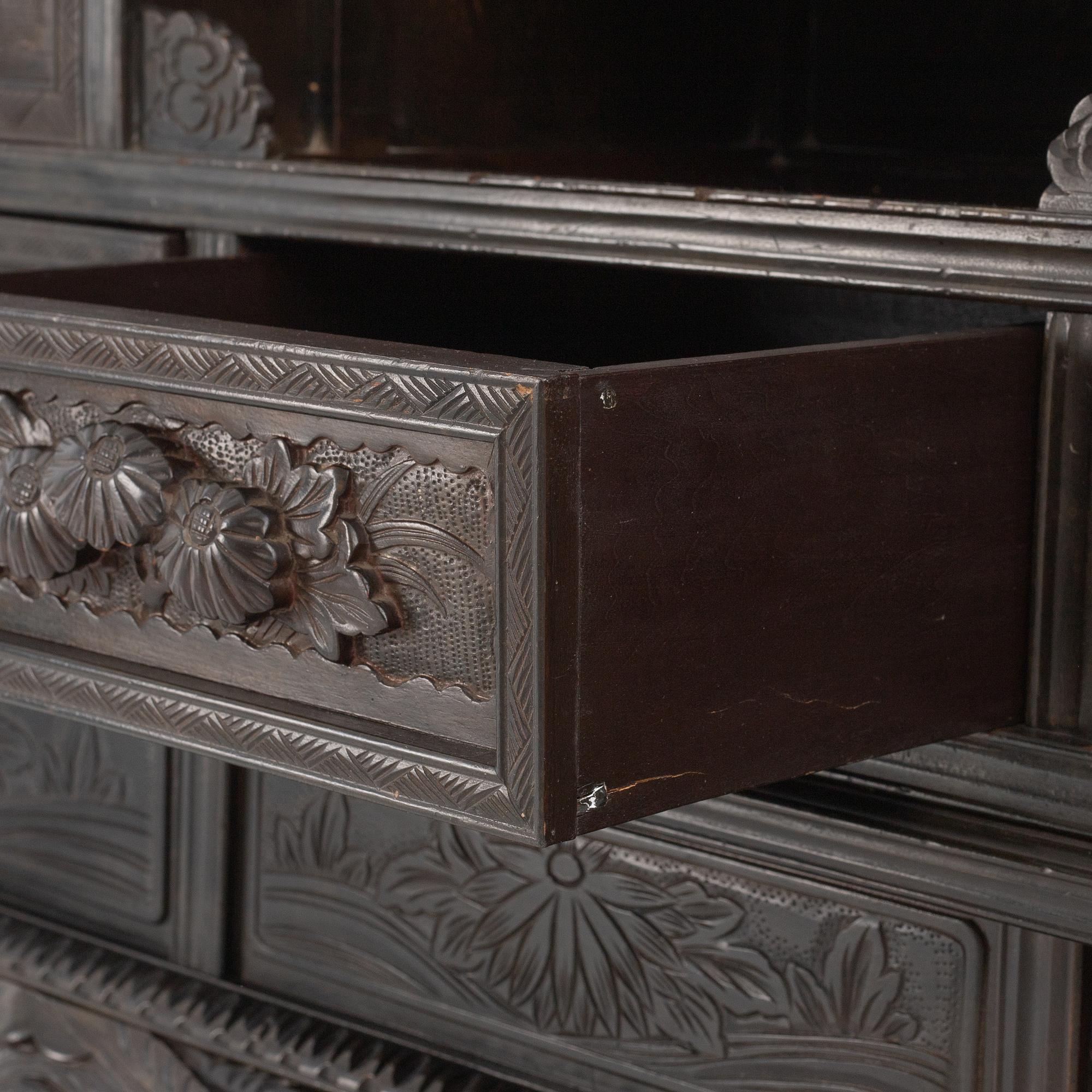 A Japanese wooden cabinet, first part of the 20th century.