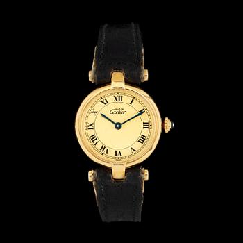 1231. Cartier - Must de Cartier. Gold plated silver. Case no. Ref 00200500. 1851. 24mm.