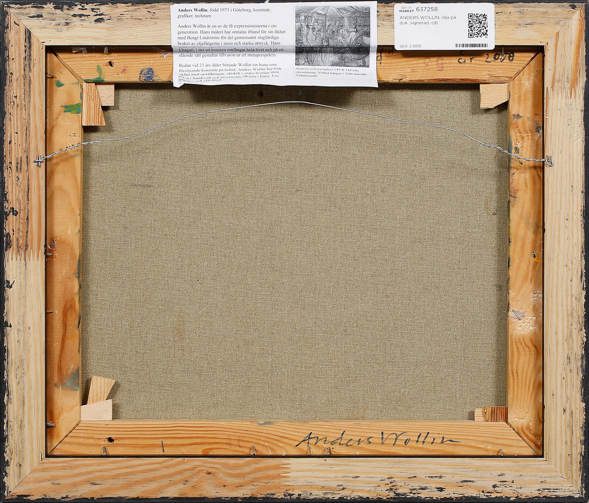 ANDERS WOLLIN, olja på duk, signerad.