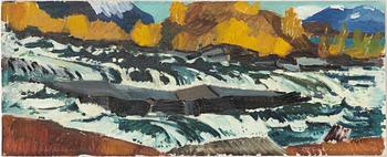 Kjell Leander-Engström, "Höst, Abiskojokk".