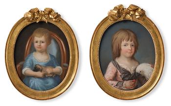 44. Jonas Forsslund, his circle, Portrait depicting “Emilia Fredrika Aurora De Geer af Finspong” and probably her sister “Charlotta Aurora”.