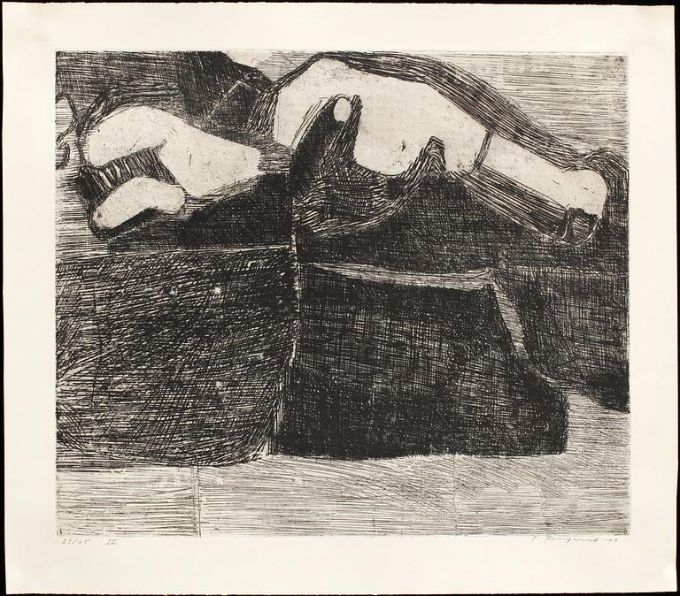 TORSTEN RENQVIST, etsningar, 4 st, sign o dat -60.