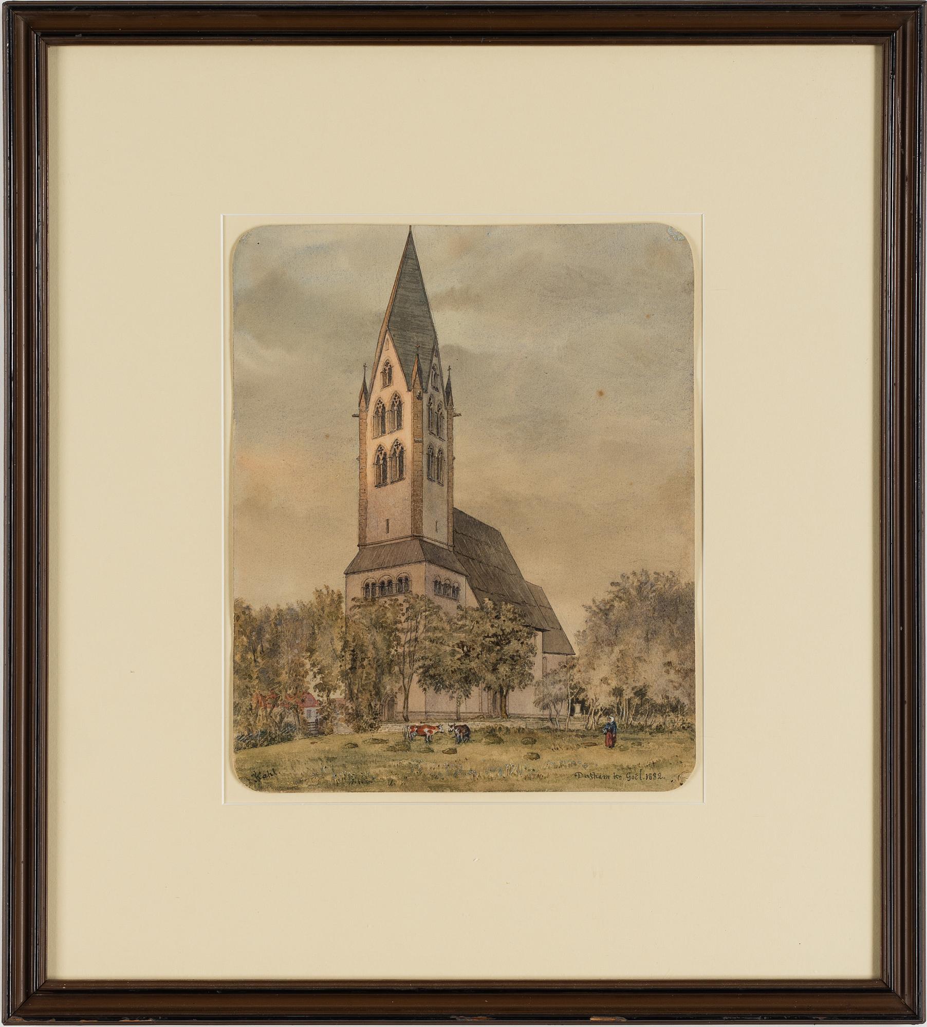 JOHAN KAHL, watercolour, signed and dated 1882.