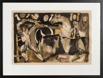ANTONI CLAVÉ, färglitografi, signerad.