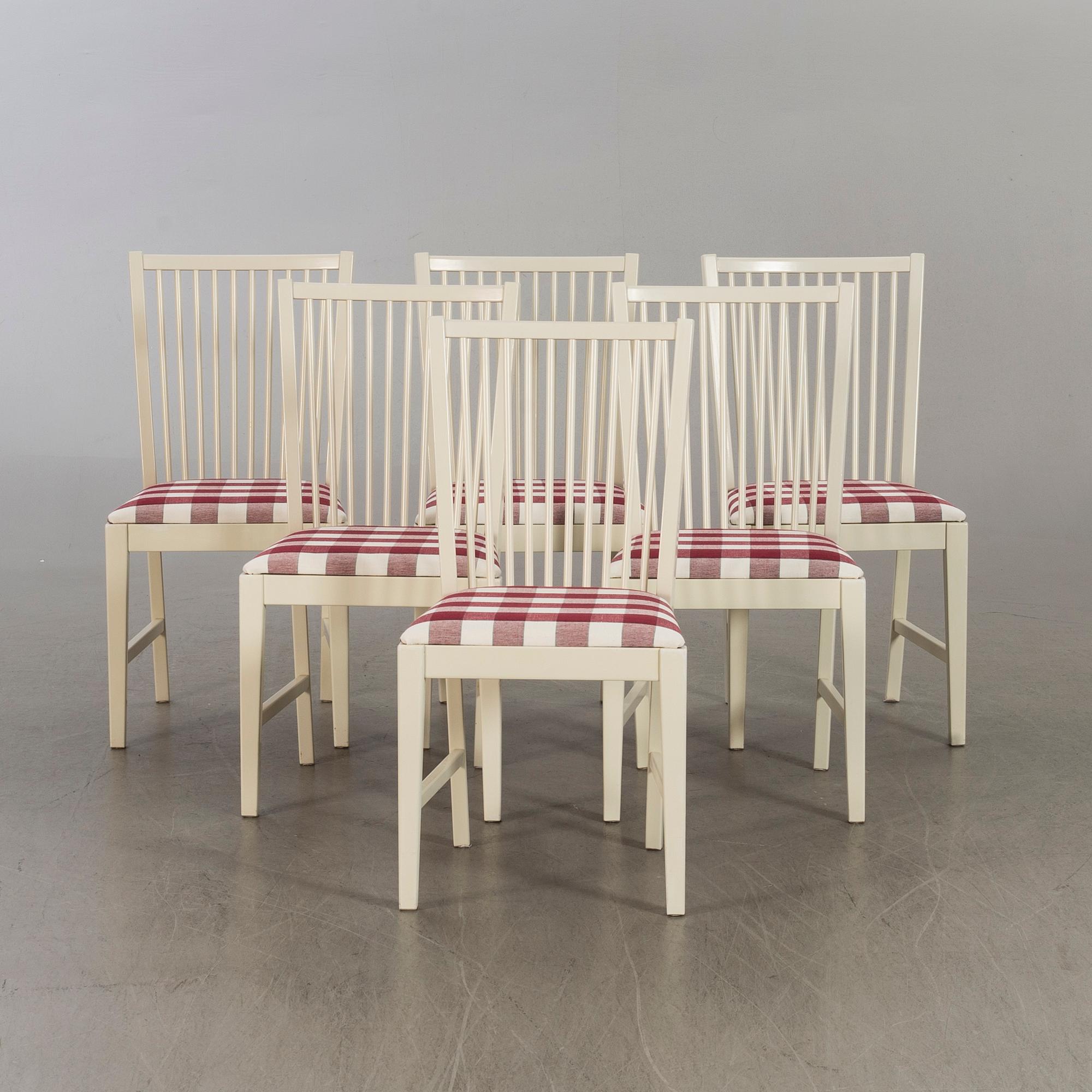 Six 1980's "Stockholm" Karin Mobring chairs for IKEA.