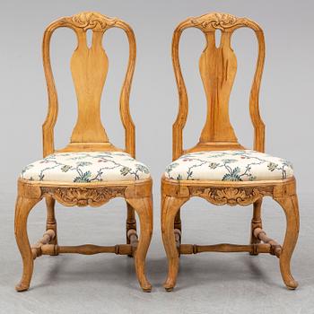 A pair of Swedish Rococo armchairs, 18th ct.