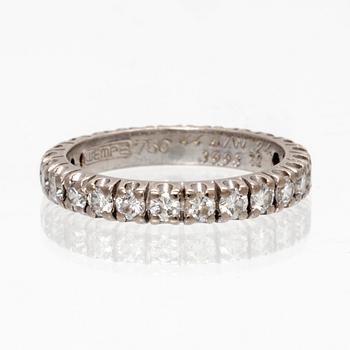 Helaliansring ca 1ct 18K vitguld, storlek 15,75/49,5.