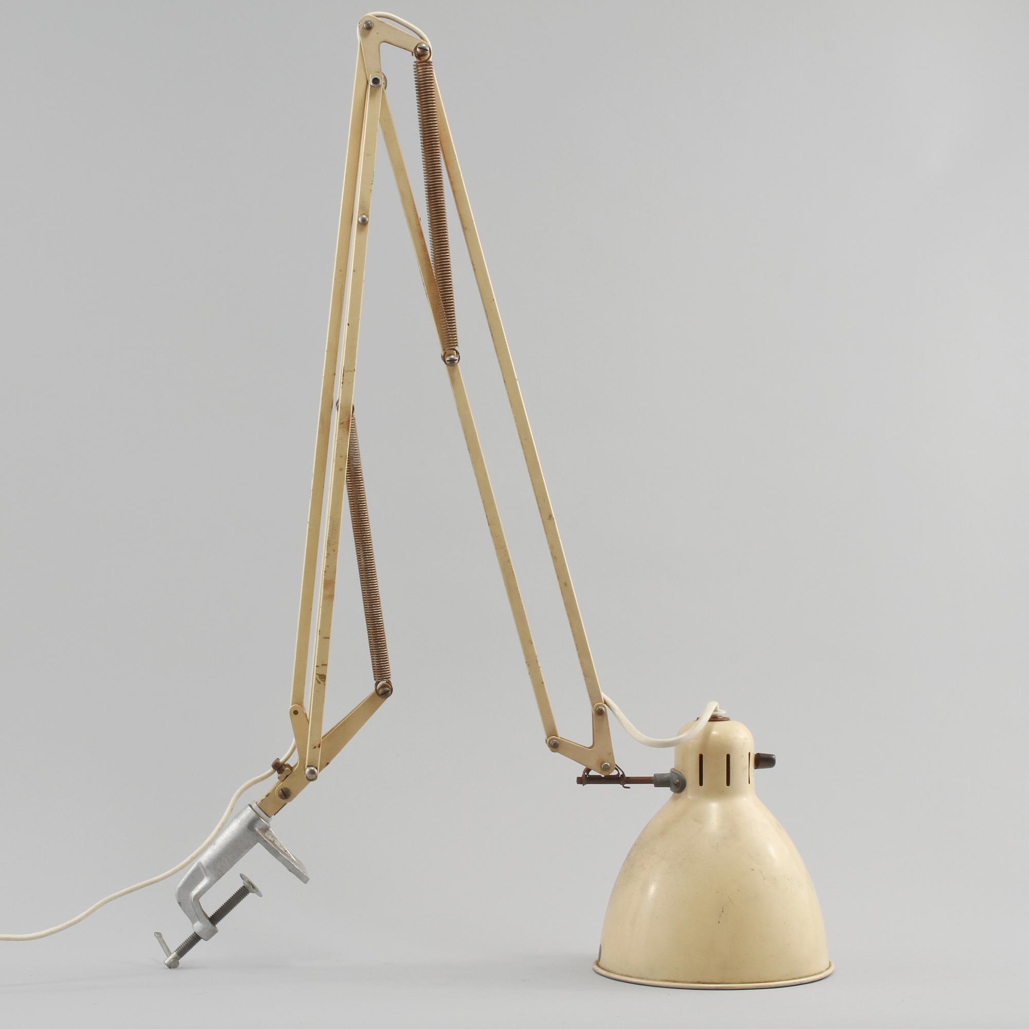 INDUSTRILAMPA, "Luxo 1001", Jacob Jacobsen, omkring 1900-talets mitt.