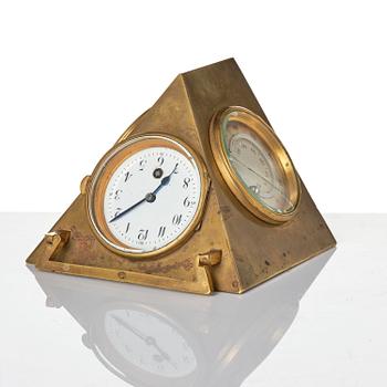 Reseur med barometer och termometer, Frankrike, 1900-talets början.