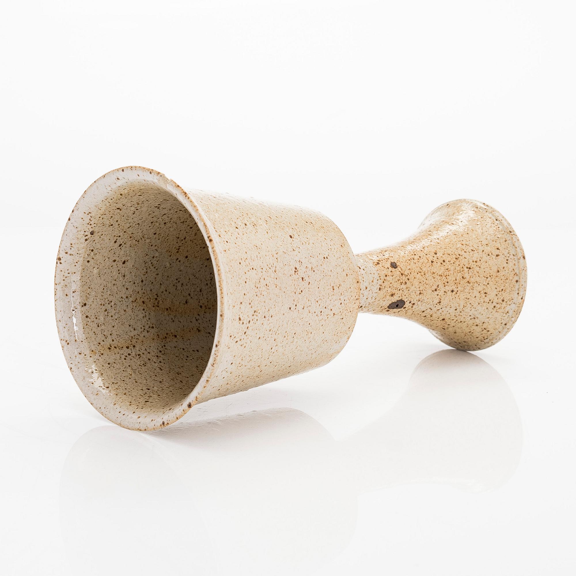 Kyllikki Salmenhaara, astoneware goblet , signed KS and book published by Kyllikki Salmenhaara.