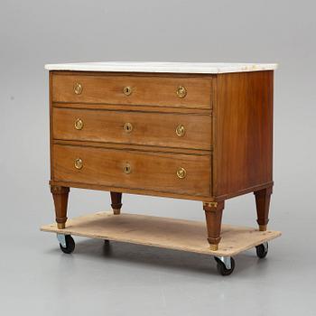 A late gustavian chest of drawers, late 18th century.