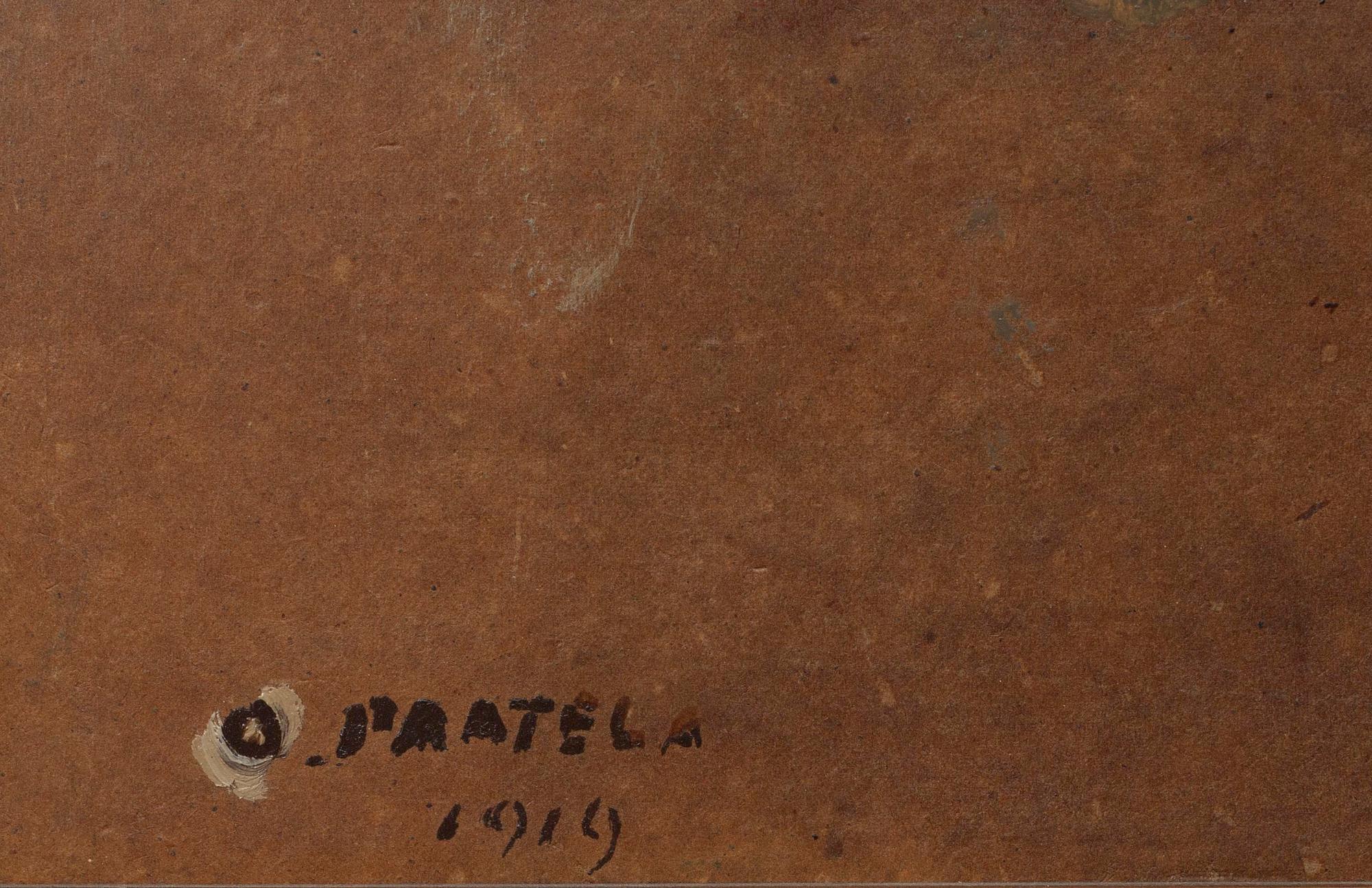 OSKARI PAATELA, olja på skiva, sign. och dat. 1919.