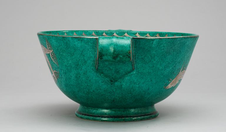 A Wilhelm Kåge 'Argenta' creamware bowl, Gustavsberg 1932.