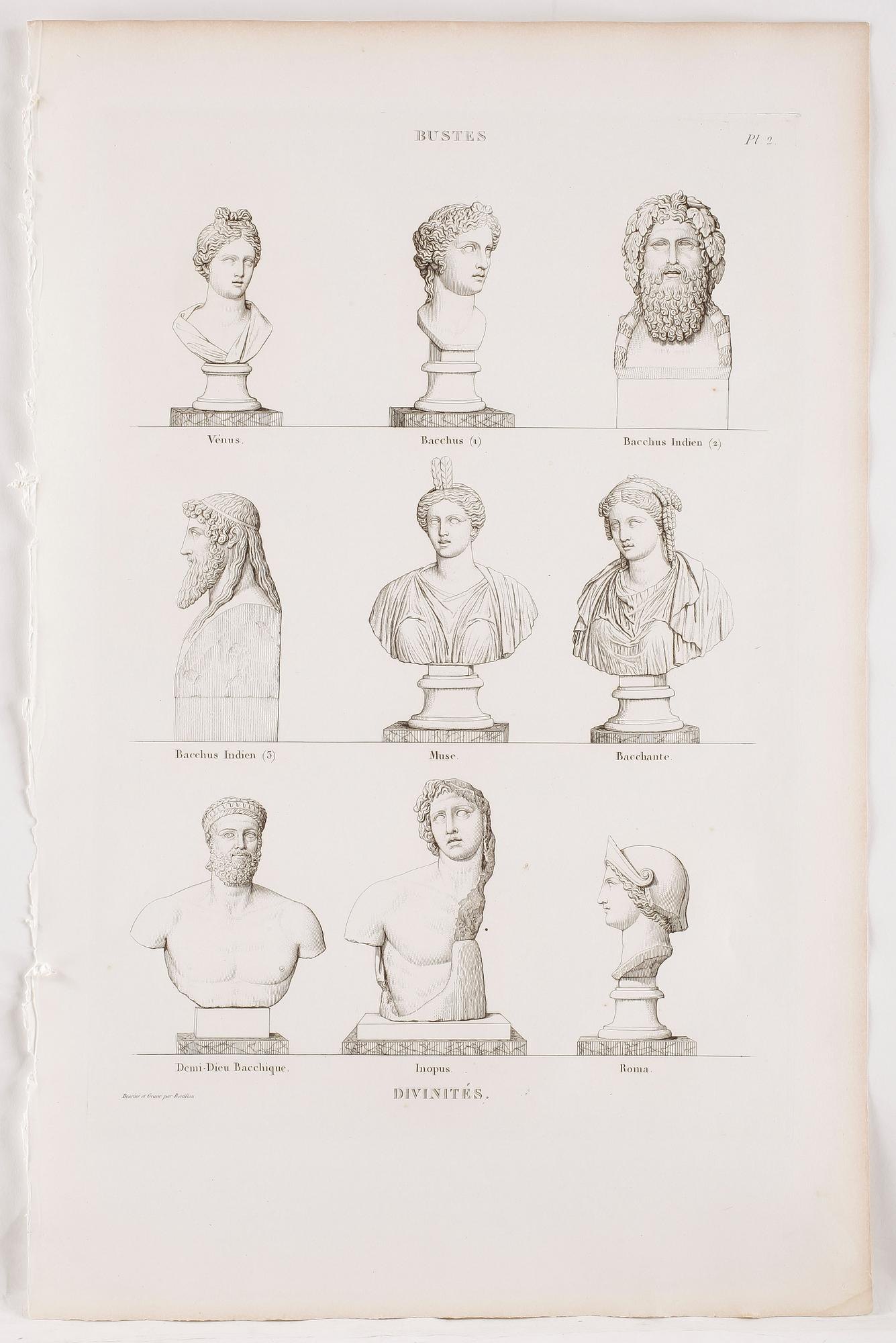 PIERRE BOUILLON, Kopparstick, 2 st, 1800-talets första fjärdedel.