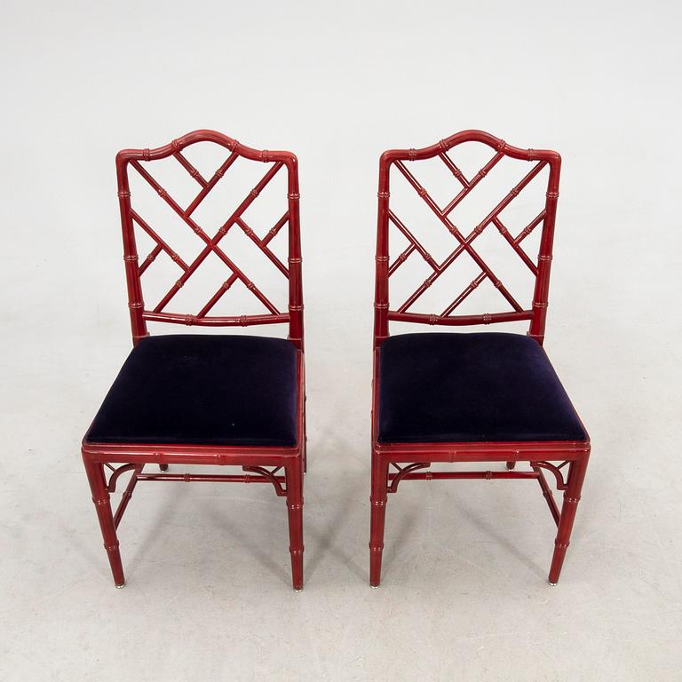 A seven-piece dining suite by Miranda of Sweden, second half of the 20th century.