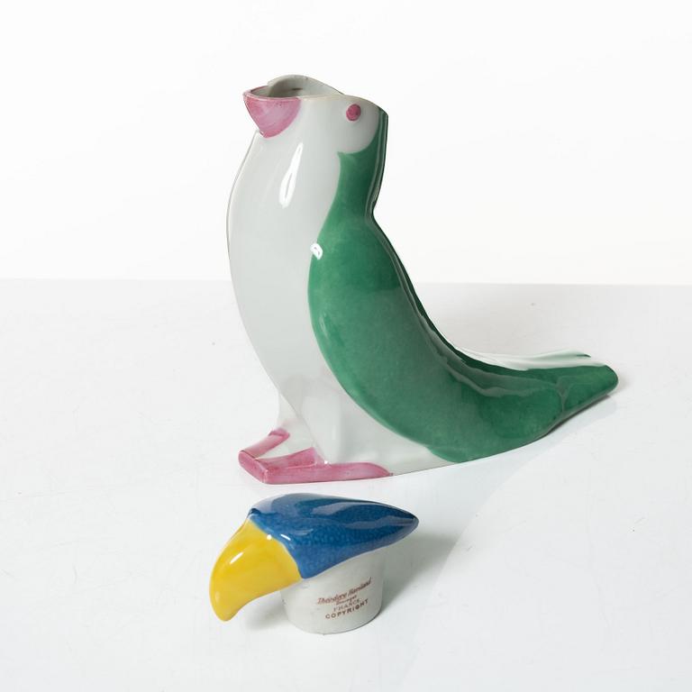 Edouard-Marcel Sandoz, decanter with lid, Theodore Haviland, Limoges, France, second half of the 20th century.