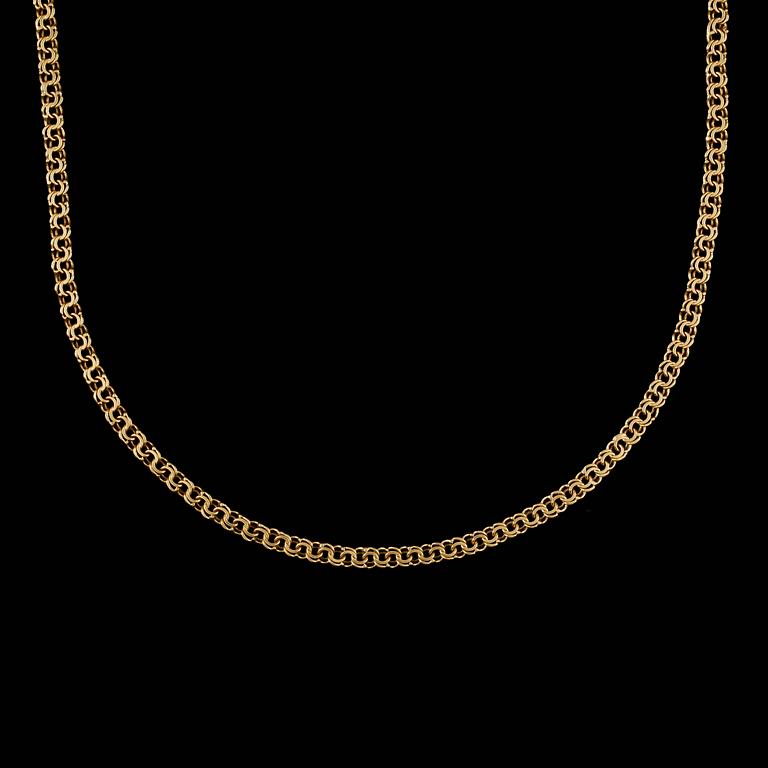 HALSKEDJA, 18k guld. Vikt ca22g.
