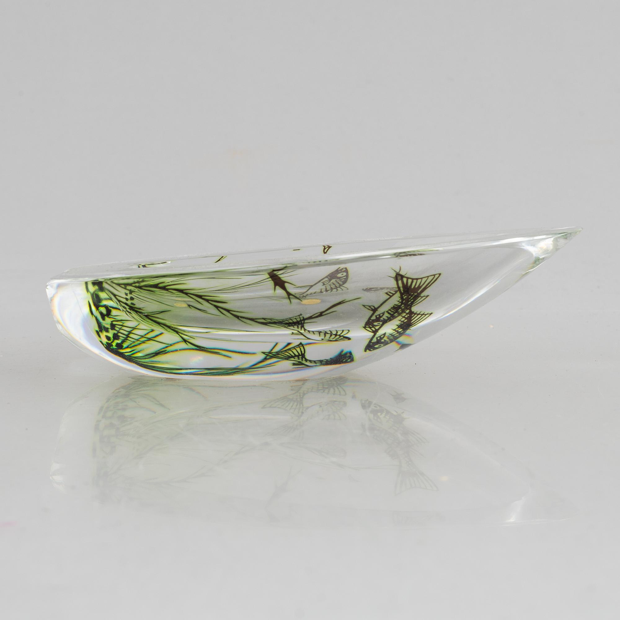 Edward Hald, a glass dish, Orrefors.