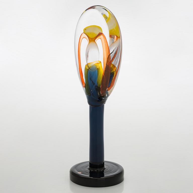 Oiva Toikka, skulptur, "Lollipop", signerad Oiva Toikka Iittala 2016 Scope 2016 9/100.