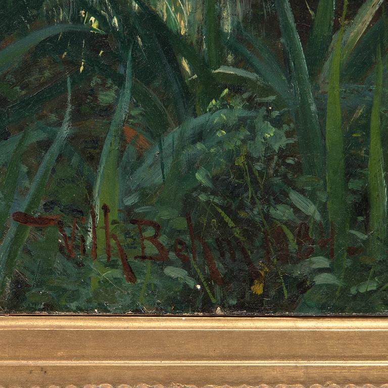 An oil on canvas by Wilhelm Behm, signed and dated 1884.