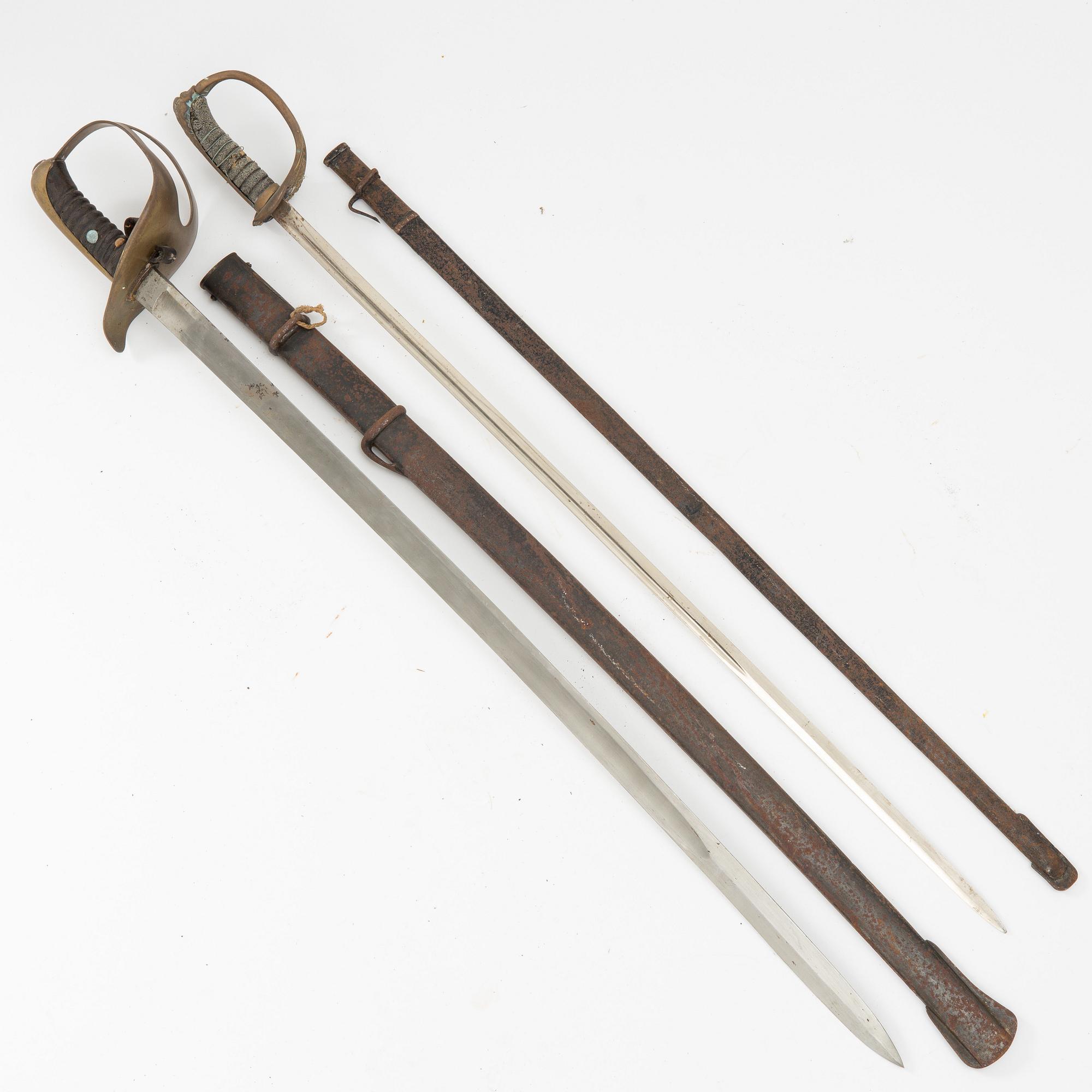 Two Swedish sabres 19th century.