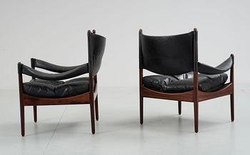 FÅTÖLJER ett par, samt BORD, "Serie Modus" Kristian Solmer Vedel, Søren Willadsen, 1963.