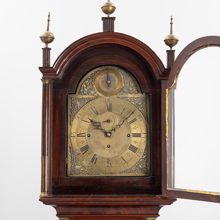 A longcase clock, Joseph Lums, Chelmsford, mid 18th Century.