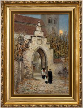 Frans Wilhelm Odelmark, "Vid kyrkporten" (Visby).