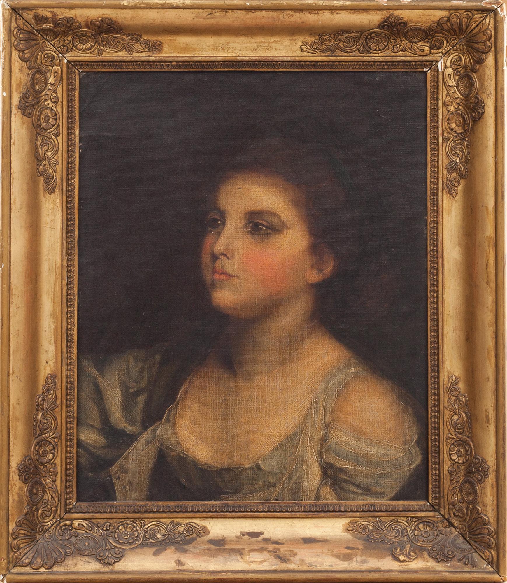 OKÄND KONSTNÄR, olja på pannå. 1800-tal.
