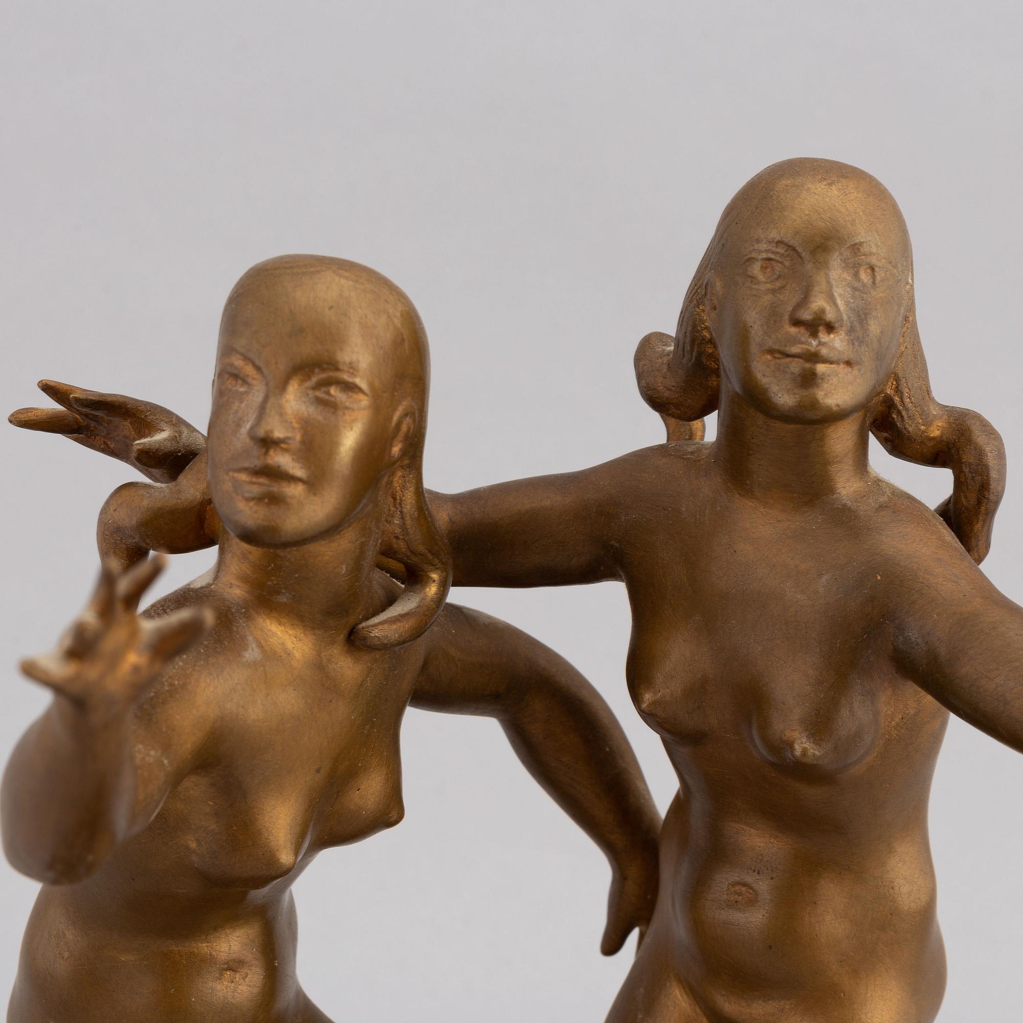 Nils Fougstedt, skulpture, bronze, signed and dated 1940.