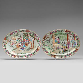 757. Two Canton meat dishes, Qing dynasty, 19th Century.